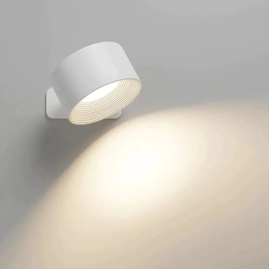 Wooden LED Wall Sconce, 360° Rotatable Dimmable ,Magnetic Touch Control, Rechargeable Battery Operated Magnetic Night Light