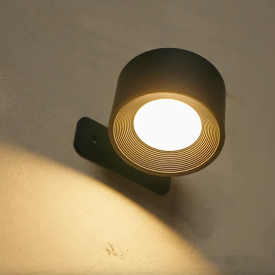Wooden LED Wall Sconce, 360° Rotatable Dimmable ,Magnetic Touch Control, Rechargeable Battery Operated Magnetic Night Light