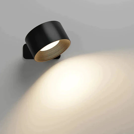 Wooden LED Wall Sconce, 360° Rotatable Dimmable ,Magnetic Touch Control, Rechargeable Battery Operated Magnetic Night Light